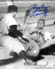 Howard "Hopalong" Cassady signed Ohio State Buckeyes B&W Baseball 8x10 Photo 55- JSA Hologram