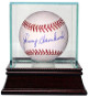 Johnny Blanchard signed Official American League Baseball w/ Glass Case (New York Yankees) (deceased)