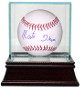 Monte Irvin signed Official Major League Baseball w/ Glass Case (NY Giants/Chicago Cubs)